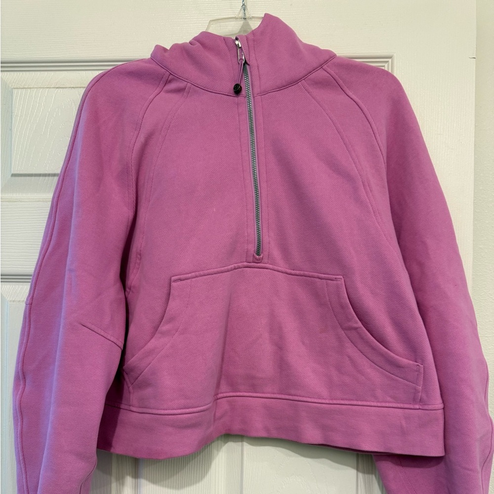 lululemon athletica Women's Pink Half-Zip Sweater